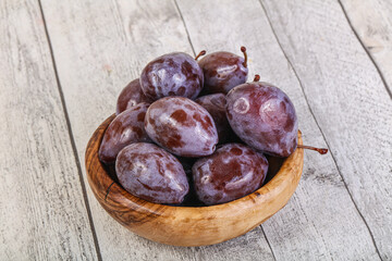 Sweet and rasty ripe plum