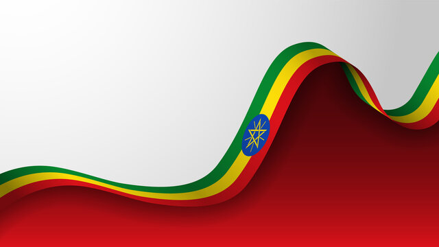 EPS10 Vector Patriotic Background with Ethiopia flag colors. An element of impact for the use you want to make of it.