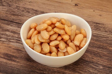 White beans kidney in the bowl