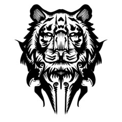 tiger head tattoo logo 