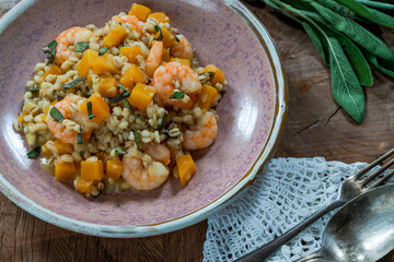 Pearl barley risotto