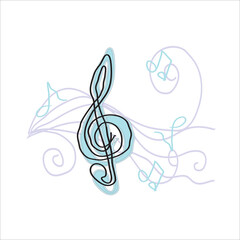 musical scale illustration icon vector