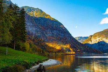 Alps in autumn. Hallstatt.