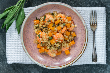 Pearl barley risotto