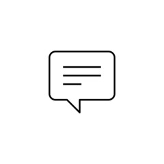 comment bubble speech message single icon line style graphic design vector