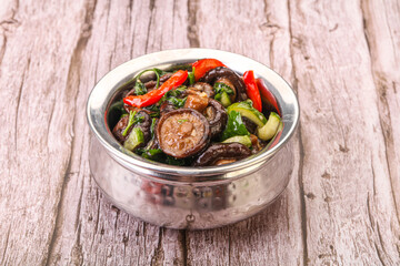Marinated shiitake mushrooms with herbs