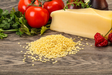 Raw Italian pasta - Stelline for cooking