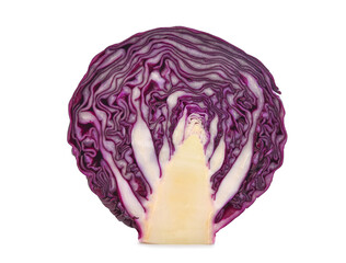 Fototapeta premium Half of red cabbage isolated on white background
