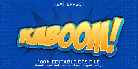 Gradient colorful comic text effect editable design