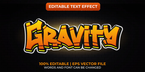 Gravity 3d modern text effect