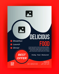 Food flyer, flyer, flyer design, vector, template