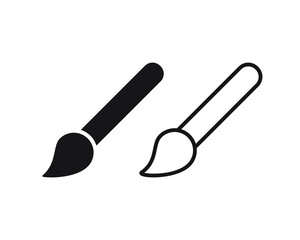 Paintbrush icon. Paint tool symbol. Brush button sign. Vector illustration image.
