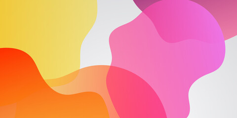 orange abstract geometric background with liquid organic shapes. Abstract colorful orange curve background