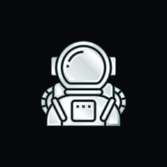 Astronaut silver plated metallic icon © LIGHTFIELD STUDIOS