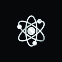 Atoms silver plated metallic icon