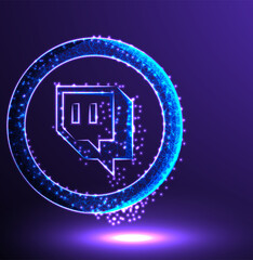 background with a glowing sign