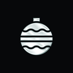 Bauble silver plated metallic icon