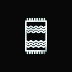 Beach Towel silver plated metallic icon