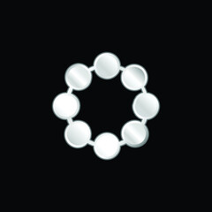 Bead silver plated metallic icon