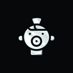 Baby silver plated metallic icon