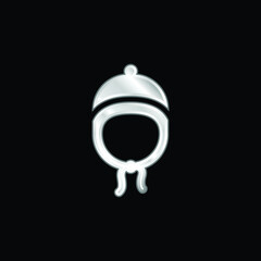 Baby Hat silver plated metallic icon