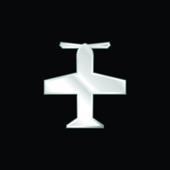 Fototapeta na wymiar Airscrew silver plated metallic icon