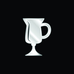 Black Glass To Drink silver plated metallic icon