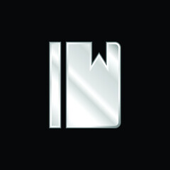 Bookmark In Agenda silver plated metallic icon