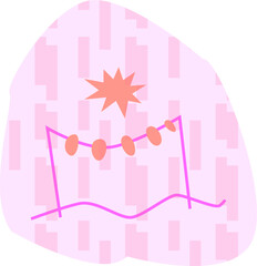 Star clipart in soft pink colors