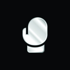 Boxing silver plated metallic icon