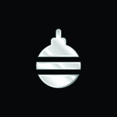 Bauble silver plated metallic icon