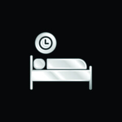 Bed Time silver plated metallic icon