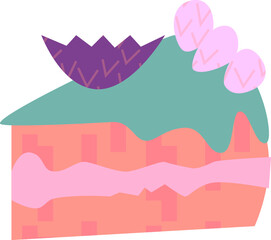 A peace of cake in pastel colors