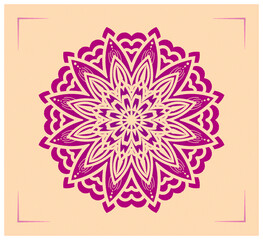 Floral mandala background design premium vector