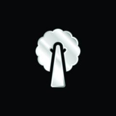 Black Ash silver plated metallic icon