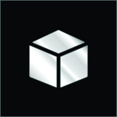 Box silver plated metallic icon
