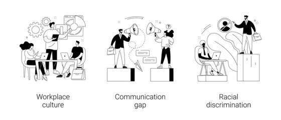 Corporate culture abstract concept vector illustrations.