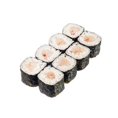 tasty sushi on the white background