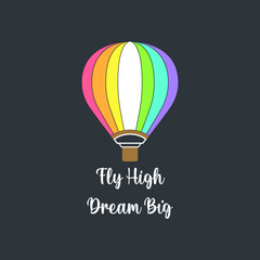 Fototapeta premium air ballon t shirt design, sky, celebration