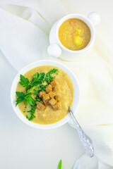 vegetable soup with bread