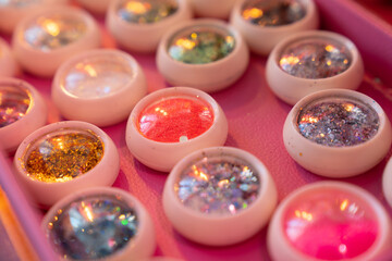 a set of sequins for temporary tattoos. decorative cosmetics 