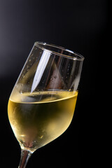Aperitif is a refreshing cocktail of lemonade made from citrus slices. Soft drink with syrup and soda and ice cubes. Concept - summer thirst