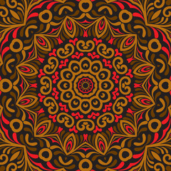Seamless floral pattern. Ethnic Style Colorful ornamental decoration for different purposes.
