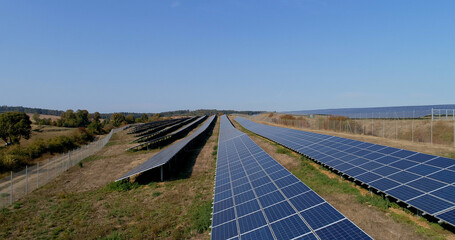 Solar Power Panel Cell Plant, Germany Aerial