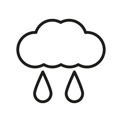 Cloud Outline Vector Icon. Illustration Of A Stroke Vector On A White Background. For App And Website