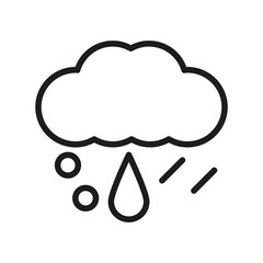 Cloud Outline Vector Icon. Illustration Of A Stroke Vector On A White Background. For App And Website