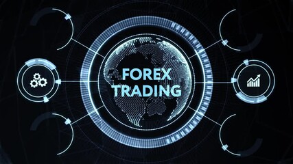 FOREX TRADING, new business concept.  Business, Technology, Internet and network concept.