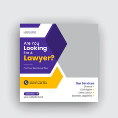 law Firm service and law consultation social media post  instagram and web banner  Design