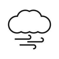 Cloud Outline Vector Icon. Illustration Of A Stroke Vector On A White Background. For App And Website