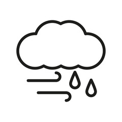 Cloud Outline Vector Icon. Illustration Of A Stroke Vector On A White Background. For App And Website